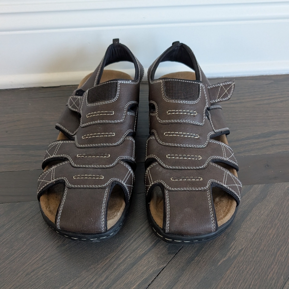 Docker's Men's Searose Strap Sandals, Brown, Size 13